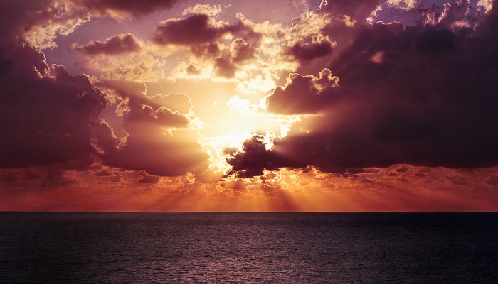 sunset at sea